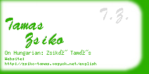 tamas zsiko business card